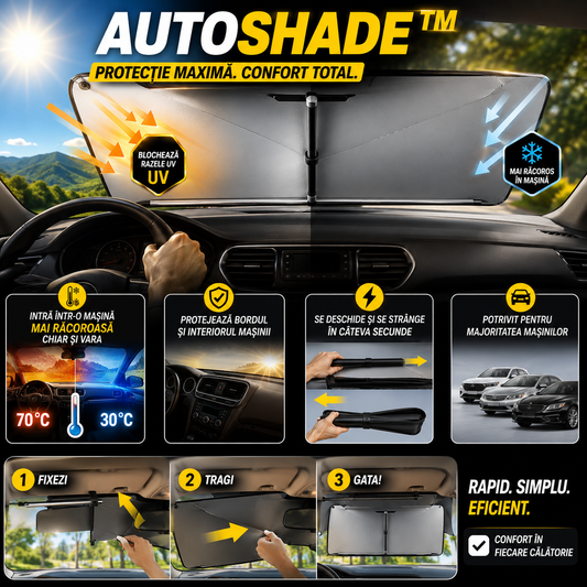 Parasolar Retractabil Pentru Mașină AutoShade™