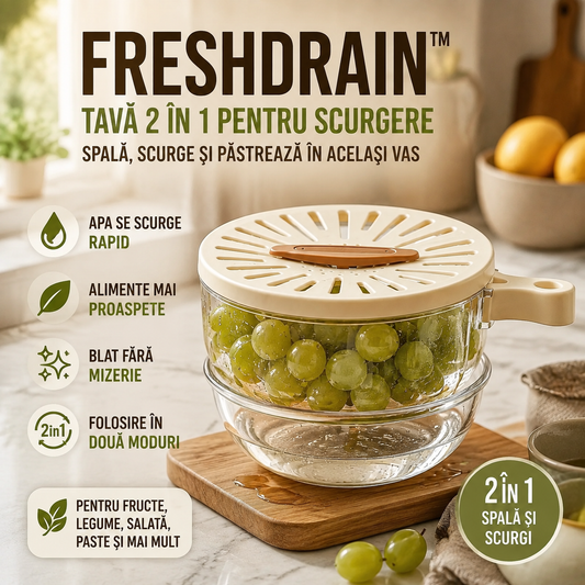 Tavă 2 În 1 Pentru Scurgere FreshDrain™