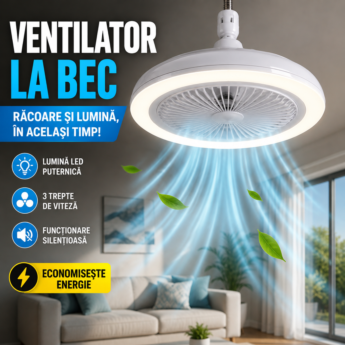Ventilator Cu Lumină LightCool™