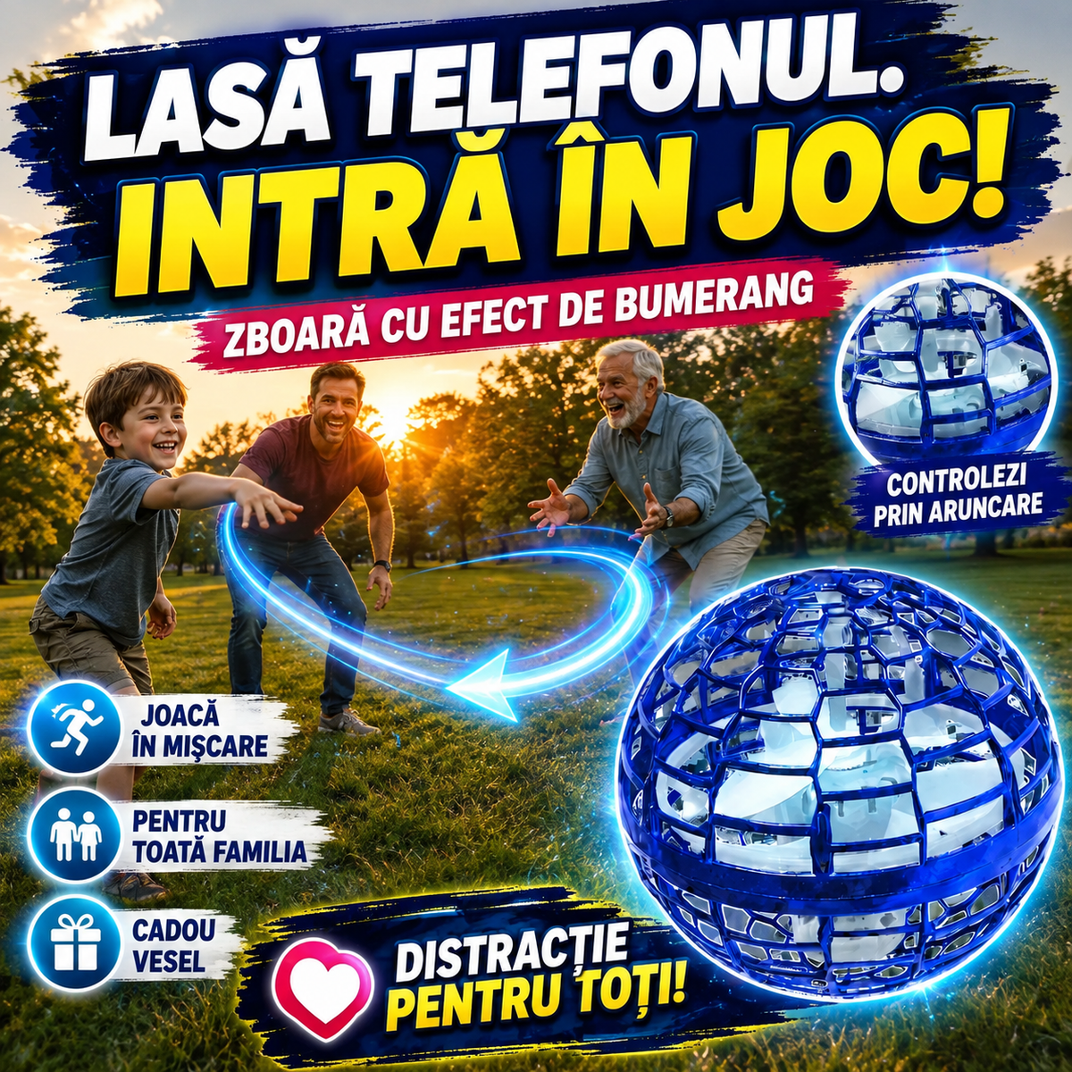 Minge Zburătoare Cu Efect Bumerang CycloneBall™